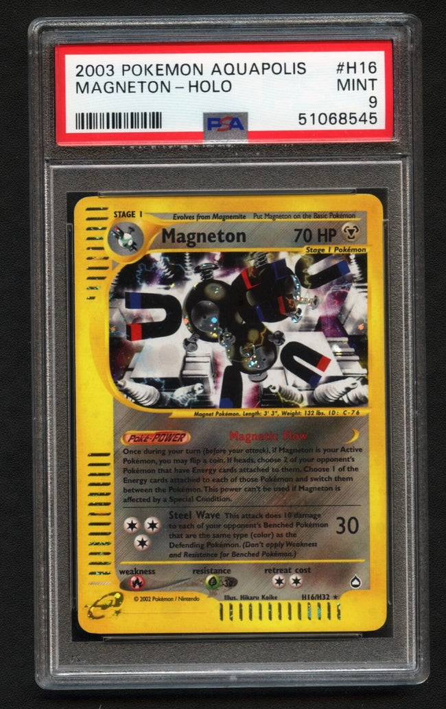 Magneton Holo Pokemon Card 2003 Aquapolis H16/H32 ARK BGS PSA 9 Hover Image