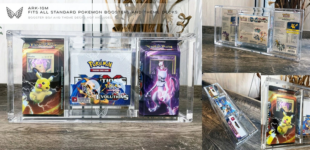 ARK-10X Pokemon All Booster Box & Theme Deck Acrylic Storage Clear Display Case