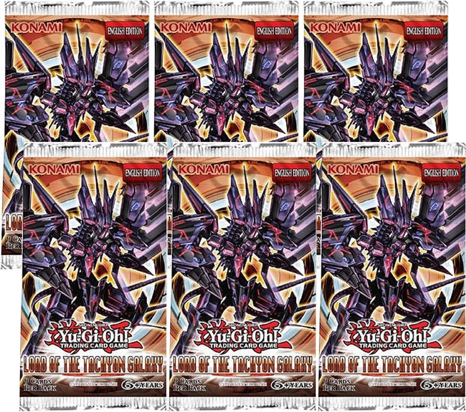 6 x Booster Packs Lord of the Tachyon Galaxy Yugioh Card Sealed English LTGY