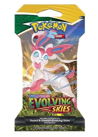 1 x 10-Cards Evolving Skies Pokemon Card Sword & Shield Blister Booster Pack ENG Main Image