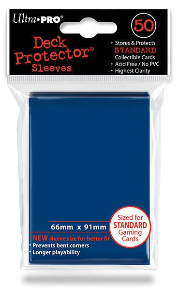 50 ct Metallic Blue Sports MTG Pokemon Card Deck Protector Sleeves Ultra Pro Hover Image