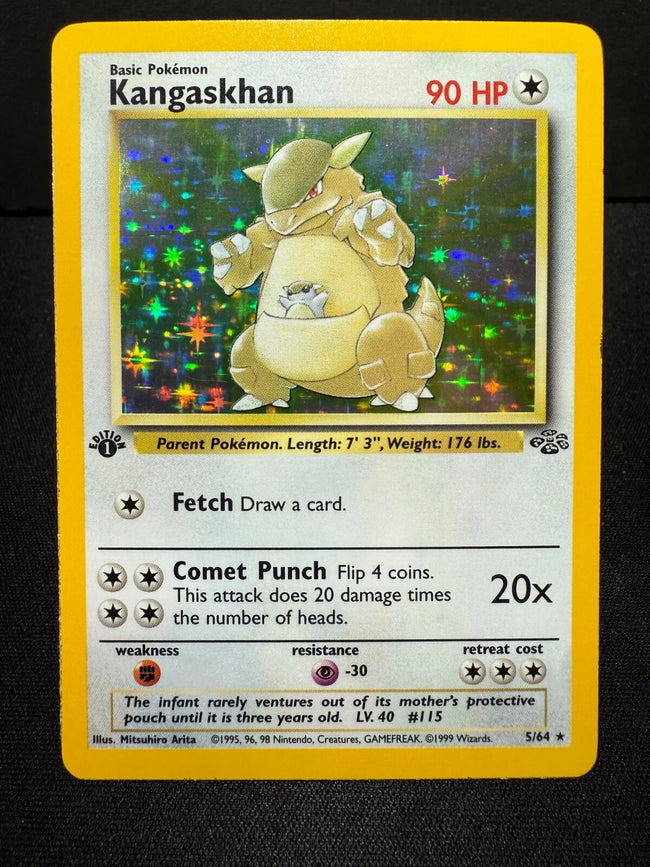 Kangaskhan Holo Pokemon Card 1st Edition Jungle 5/64 Ungraded Raw NM-/LP+ Hover Image