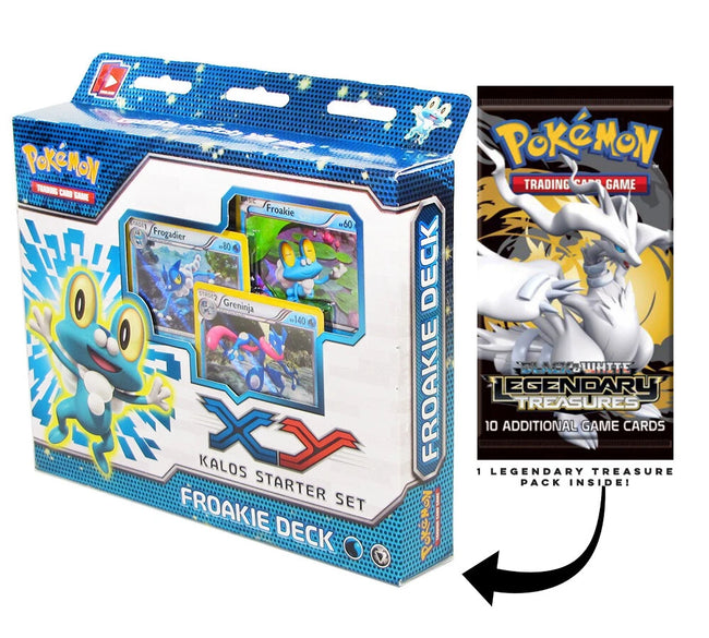 Froakie Kalos XY Pokemon 60-Card Starter Deck w Legendary Treasures Booster Pack Hover Image